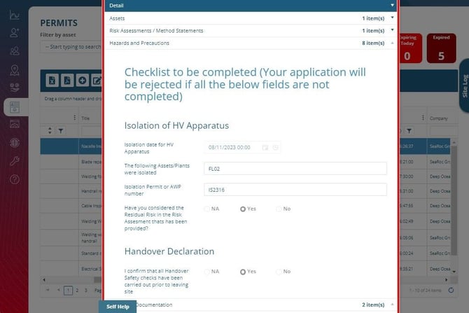 Ensure HSG250 Compliance in SeaPlanner Permits